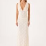 Aarin Lace Maxi Dress - Cream