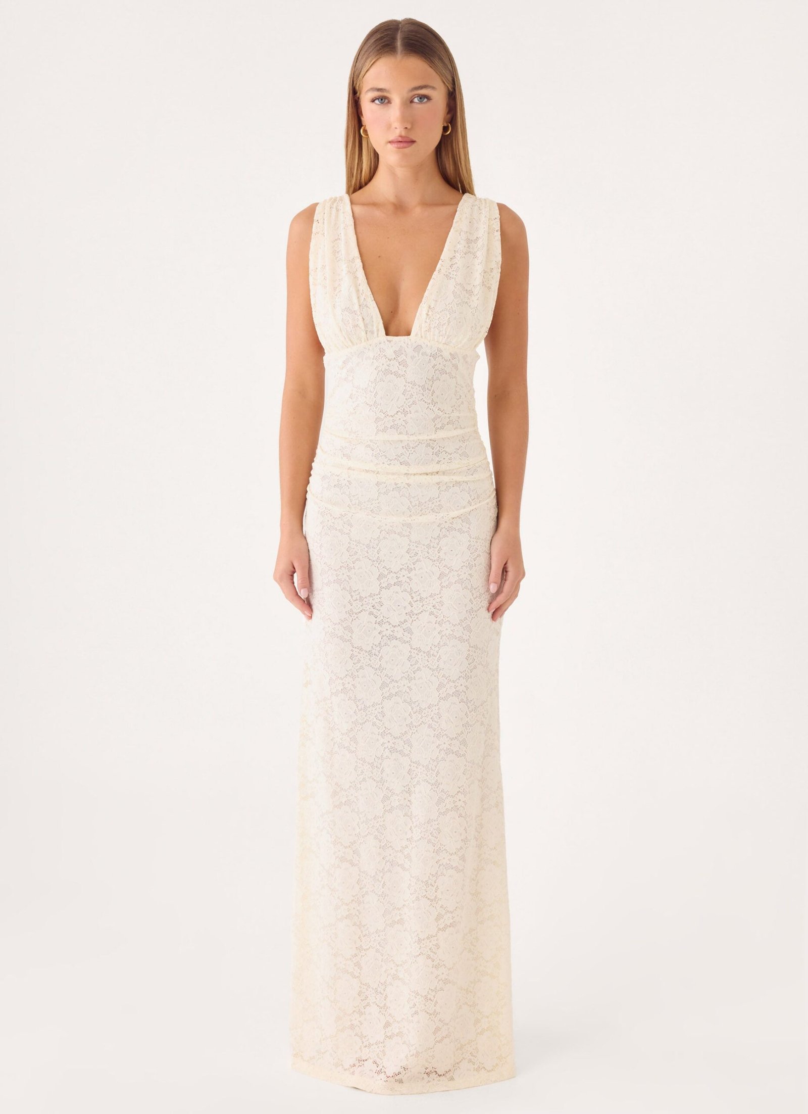 AarinLaceMaxiDress1.jpg Aarin Lace Maxi Dress - Cream - Image 1