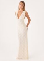 Aarin Lace Maxi Dress - Cream - Image 6