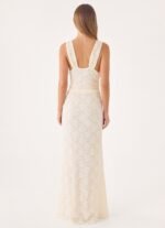 Aarin Lace Maxi Dress - Cream - Image 4