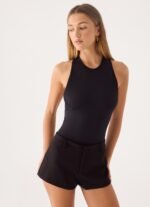 Aidyn Racer Back Bodysuit - Black - Image 2