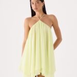 Alicelle Halter Mini Dress - Yellow