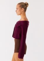All Hours Cable Knit - Plum - Image 4