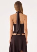 Amelina Halter Top - Chocolate - Image 3