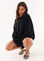 Annie One Button Cardigan - Black - Image 6
