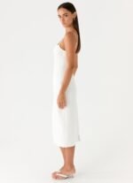 Asling Bustier Midi Dress - White - Image 3