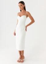 Asling Bustier Midi Dress - White - Image 6