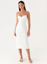 Asling Bustier Midi Dress - White - Image 7