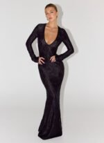 Astoria Long Sleeve Maxi Dress - Black - Image 2