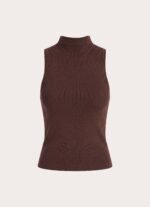 Aviara Knit High Neck Top - Chocolate - Image 8