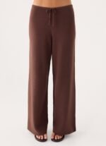 Aviara Knit Low Rise Pant - Chocolate