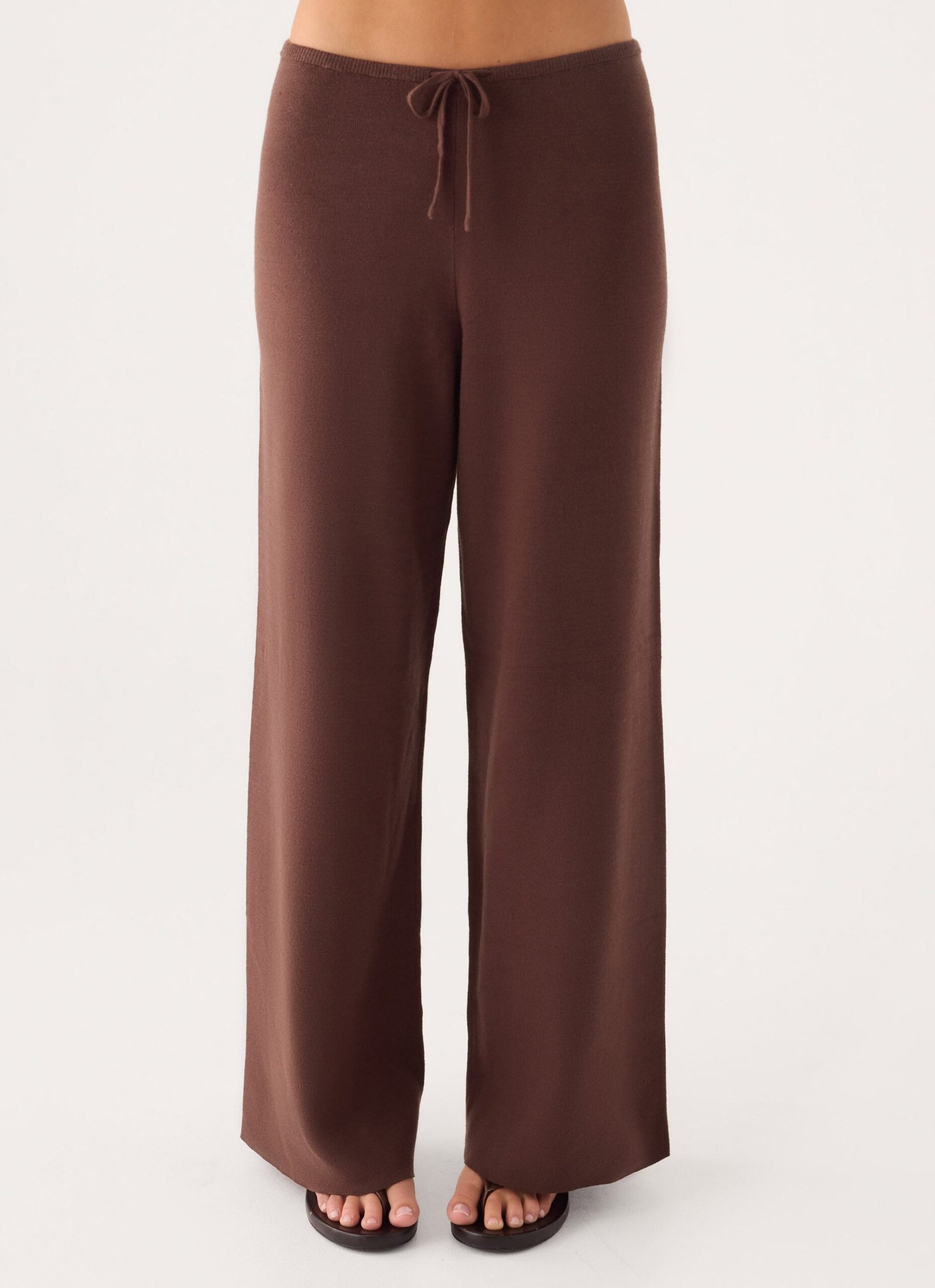AviaraKnitLowRisePantChocolate4-1.jpg Aviara Knit Low Rise Pant - Chocolate - Image 1