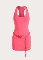 Bad Enough Mini Dress - Coral Red - Image 8