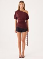 Bad Hobby Top - Maroon - Image 6