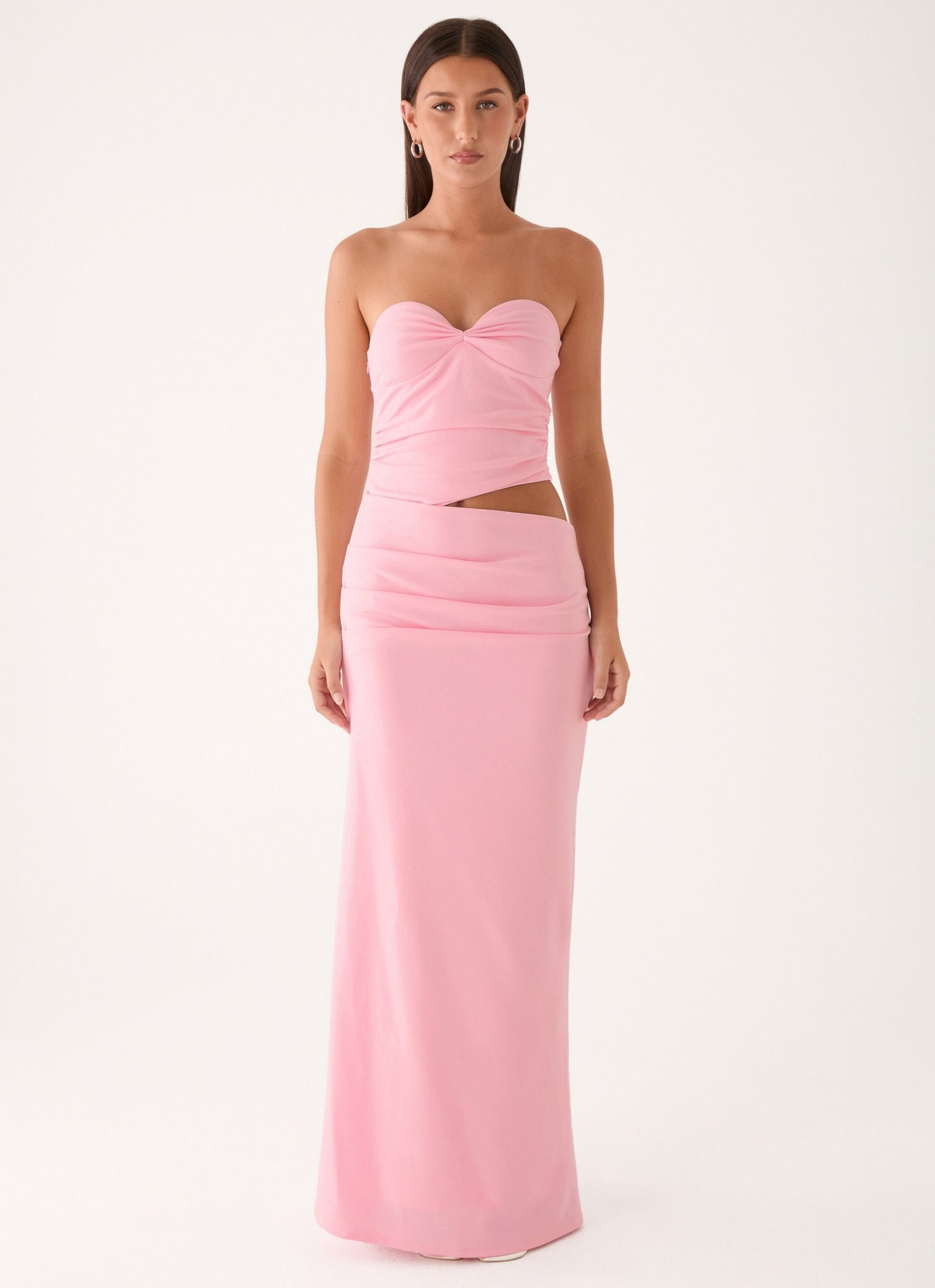 CarellaStraplessMaxiDressPink6_cbd32fe9-387b-4c2a-ae06-9d587495561a.jpg Carella Strapless Maxi Dress - Pink - Image 1