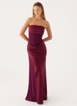 Charmaine Maxi Dress - Deep Maroon - Image 5
