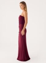Charmaine Maxi Dress - Deep Maroon - Image 3