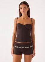 Coma Belt Low Rise Shorts - Chocolate - Image 2