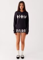 Context Knit Sweater - Navy - Image 3
