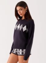 Context Knit Sweater - Navy - Image 4