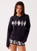 Context Knit Sweater - Navy - Image 6