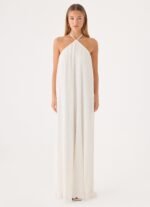 Danni Halter Maxi Dress - White - Image 2