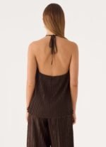 Danni Halter Top - Chocolate - Image 3