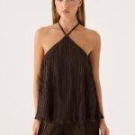 Danni Halter Top - Chocolate
