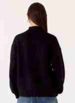 Davy Knit Zip Jacket - Black - Image 5