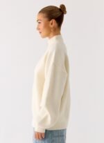 Davy Knit Zip Jacket - Ivory - Image 5