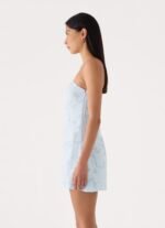 Della Lace Strapless Mini Dress - Blue - Image 5