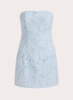 Della Lace Strapless Mini Dress - Blue - Image 10