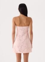 Della Lace Strapless Mini Dress - Pink - Image 6