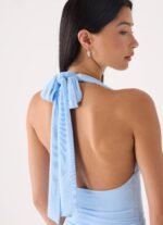 Dinah Halter Mini Dress - Blue - Image 7