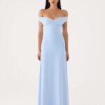 Diranda Off Shoulder Maxi Dress - Blue