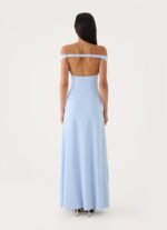 Diranda Off Shoulder Maxi Dress - Blue - Image 4