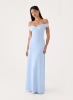 Diranda Off Shoulder Maxi Dress - Blue - Image 5
