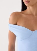 Diranda Off Shoulder Maxi Dress - Blue - Image 7