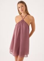 Donar Mini Dress - Mocha Mousse - Image 2
