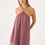 Donar Mini Dress - Mocha Mousse