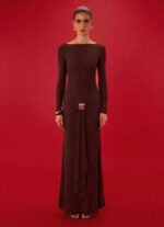 Dray Maxi Dress - Chocolate - Image 3