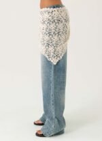 Elaris Scarf Low Rise Denim Jeans - True Denim - Image 6