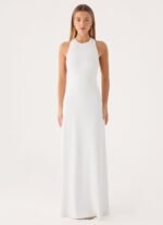 Elliah Cut Out Back Maxi Dress - White