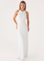 Elliah Cut Out Back Maxi Dress - White - Image 6