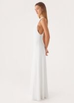 Elliah Cut Out Back Maxi Dress - White - Image 4