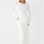 Elmont Long Sleeve Maxi Dress - White