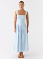 Emmalina Midi Dress - Blue - Image 5