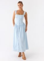 Emmalina Midi Dress - Blue - Image 2