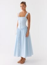 Emmalina Midi Dress - Blue - Image 6