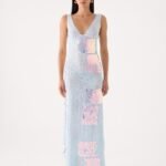 Erinah Sequin Maxi Dress - Blue